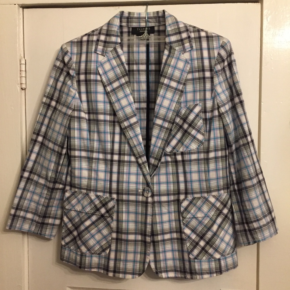 Talbots plaid blazer/jacket